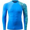 imageHUGE SPORTS Mens Rash Guard Long Sleeves UPF 50 UV Sun Protection Quick Drying Splice Compression Swim ShirtsBlue Digital