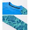 imageHUGE SPORTS Mens Rash Guard Long Sleeves UPF 50 UV Sun Protection Quick Drying Splice Compression Swim ShirtsBlue Digital