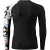 imageHUGE SPORTS Mens Rash Guard Long Sleeves UPF 50 UV Sun Protection Quick Drying Splice Compression Swim ShirtsCamo Black