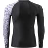 imageHUGE SPORTS Mens Rash Guard Long Sleeves UPF 50 UV Sun Protection Quick Drying Splice Compression Swim ShirtsChapped