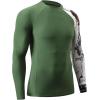 imageHUGE SPORTS Mens Rash Guard Long Sleeves UPF 50 UV Sun Protection Quick Drying Splice Compression Swim ShirtsGuanyu