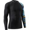 imageHUGE SPORTS Mens Rash Guard Long Sleeves UPF 50 UV Sun Protection Quick Drying Splice Compression Swim ShirtsHeytoucan