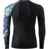 imageHUGE SPORTS Mens Rash Guard Long Sleeves UPF 50 UV Sun Protection Quick Drying Splice Compression Swim ShirtsHeytoucan