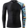 imageHUGE SPORTS Mens Rash Guard Long Sleeves UPF 50 UV Sun Protection Quick Drying Splice Compression Swim ShirtsHeytoucan