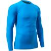 imageHUGE SPORTS Mens Rash Guard Long Sleeves UPF 50 UV Sun Protection Quick Drying Splice Compression Swim ShirtsLogo Blue