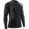 imageHUGE SPORTS Mens Rash Guard Long Sleeves UPF 50 UV Sun Protection Quick Drying Splice Compression Swim ShirtsPiracy