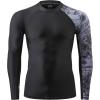 imageHUGE SPORTS Mens Rash Guard Long Sleeves UPF 50 UV Sun Protection Quick Drying Splice Compression Swim ShirtsPiracy