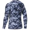 imageHUGE SPORTS Mens Rash Guard Long Sleeves UPF 50 UV Sun Protection Quick Drying Splice Compression Swim ShirtsPixel Light