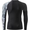 imageHUGE SPORTS Mens Rash Guard Long Sleeves UPF 50 UV Sun Protection Quick Drying Splice Compression Swim ShirtsSnake Scale