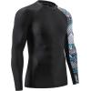 imageHUGE SPORTS Mens Rash Guard Long Sleeves UPF 50 UV Sun Protection Quick Drying Splice Compression Swim ShirtsSnake Scale
