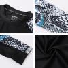 imageHUGE SPORTS Mens Rash Guard Long Sleeves UPF 50 UV Sun Protection Quick Drying Splice Compression Swim ShirtsSnake Scale