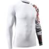 imageHUGE SPORTS Mens Rash Guard Long Sleeves UPF 50 UV Sun Protection Quick Drying Splice Compression Swim ShirtsWong Feihung