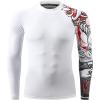 imageHUGE SPORTS Mens Rash Guard Long Sleeves UPF 50 UV Sun Protection Quick Drying Splice Compression Swim ShirtsWong Feihung