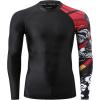 imageHUGE SPORTS Mens Rash Guard Long Sleeves UPF 50 UV Sun Protection Quick Drying Splice Compression Swim ShirtsWukong