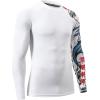imageHUGE SPORTS Mens Rash Guard Long Sleeves UPF 50 UV Sun Protection Quick Drying Splice Compression Swim ShirtsZhaoyun