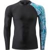 imageHUGE SPORTS Mens Rash Guard Long Sleeves UPF 50 UV Sun Protection Quick Drying Splice Compression Swim ShirtsZigzag