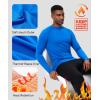 imageHUGE SPORTS Mens Thermal Base Layer Top for Winter Moisture Wicking Athletic Shirts for Skiing Running WorkoutBlue