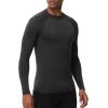 imageHUGE SPORTS Mens Thermal Base Layer Top for Winter Moisture Wicking Athletic Shirts for Skiing Running WorkoutGray