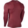 imageHUGE SPORTS Mens Thermal Base Layer Top for Winter Moisture Wicking Athletic Shirts for Skiing Running WorkoutMaroon