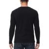 imageHUGE SPORTS Thermal Underwear for Men Long Sleeve Thermal Shirts Fleece Lined Crew Neck Base Layer Thermal Underwear TopBlack