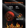 imageHUGE SPORTS Thermal Underwear for Men Long Sleeve Thermal Shirts Fleece Lined Crew Neck Base Layer Thermal Underwear TopBlack