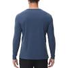 imageHUGE SPORTS Thermal Underwear for Men Long Sleeve Thermal Shirts Fleece Lined Crew Neck Base Layer Thermal Underwear TopBlue