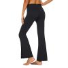 imageHUGE SPORTS Women Flare Pants High Waisted Bell Bottom Pants Yoga Flared Leggings with Front Split