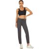 imageHUGE SPORTS Womens Athletic Pants Lounge Ankle Stretch Trousers High Waisted Sports Joggers with Pockets Commute Leggings