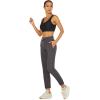 imageHUGE SPORTS Womens Athletic Pants Lounge Ankle Stretch Trousers High Waisted Sports Joggers with Pockets Commute Leggings