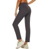 imageHUGE SPORTS Womens Athletic Pants Lounge Ankle Stretch Trousers High Waisted Sports Joggers with Pockets Commute Leggings
