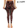 imageHUGE SPORTS Womens High Waisted Tummy Control Yoga Leggings with Pocket Running Workout Pants Active TightsBlack Copper