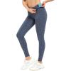 imageHUGE SPORTS Womens High Waisted Tummy Control Yoga Leggings with Pocket Running Workout Pants Active TightsNavy Leopard