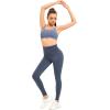 imageHUGE SPORTS Womens High Waisted Tummy Control Yoga Leggings with Pocket Running Workout Pants Active TightsNavy Leopard