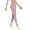 imageHUGE SPORTS Womens High Waisted Tummy Control Yoga Leggings with Pocket Running Workout Pants Active TightsPurple Zebra