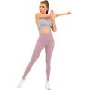 imageHUGE SPORTS Womens High Waisted Tummy Control Yoga Leggings with Pocket Running Workout Pants Active TightsPurple Zebra