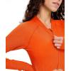imageHUGE SPORTS Womens One Piece Swimsuits Cutout High Cut Bathing Suit Long Sleeve Swimwear Rash Guard for WomenOrange