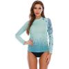 imageHUGE SPORTS Womens Rash Guard Long Sleeve Sun Protection UPF 50 Swimwear Shirts Quick Dry Swimsuit Surf TopAlligator