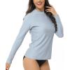 imageHUGE SPORTS Womens Rash Guard Long Sleeve Sun Protection UPF 50 Swimwear Shirts Quick Dry Swimsuit Surf TopBlue