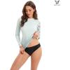 imageHUGE SPORTS Womens Rash Guard Long Sleeve Sun Protection UPF 50 Swimwear Shirts Quick Dry Swimsuit Surf TopEagle