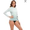 imageHUGE SPORTS Womens Rash Guard Long Sleeve Sun Protection UPF 50 Swimwear Shirts Quick Dry Swimsuit Surf TopEagle