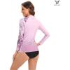 imageHUGE SPORTS Womens Rash Guard Long Sleeve Sun Protection UPF 50 Swimwear Shirts Quick Dry Swimsuit Surf TopJaguar