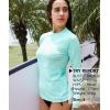 imageHUGE SPORTS Womens Rash Guard Long Sleeve Sun Protection UPF 50 Swimwear Shirts Quick Dry Swimsuit Surf TopLight Blue