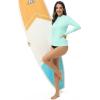 imageHUGE SPORTS Womens Rash Guard Long Sleeve Sun Protection UPF 50 Swimwear Shirts Quick Dry Swimsuit Surf TopLight Blue