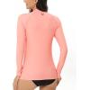 imageHUGE SPORTS Womens Rash Guard Long Sleeve Sun Protection UPF 50 Swimwear Shirts Quick Dry Swimsuit Surf TopPink