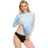 imageHUGE SPORTS Womens Rash Guard Long Sleeve Sun Protection UPF 50 Swimwear Shirts Quick Dry Swimsuit Surf TopTiger