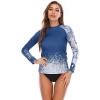 imageHUGE SPORTS Womens Rash Guard Long Sleeve Sun Protection UPF 50 Swimwear Shirts Quick Dry Swimsuit Surf TopWolf