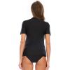 imageHUGE SPORTS Womens Rash Guard Short Sleeve Sun Protection UPF 50 Swimwear Shirts Quick Dry Swimsuit TopBlack