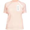 imageHUGE SPORTS Womens Rash Guard Short Sleeve Sun Protection UPF 50 Swimwear Shirts Quick Dry Swimsuit TopLight Orange