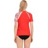 imageHUGE SPORTS Womens Rash Guard Short Sleeve Sun Protection UPF 50 Swimwear Shirts Quick Dry Swimsuit TopRed
