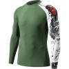 imageHUGE SPORTS Mens Rash Guard Long Sleeves UPF 50 UV Sun Protection Quick Drying Splice Compression Swim ShirtsGuanyu